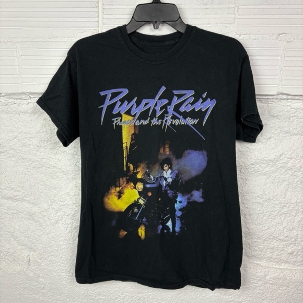PRINCE Purple Rain prince and the revolution black Graphic T-Shirt size medium
